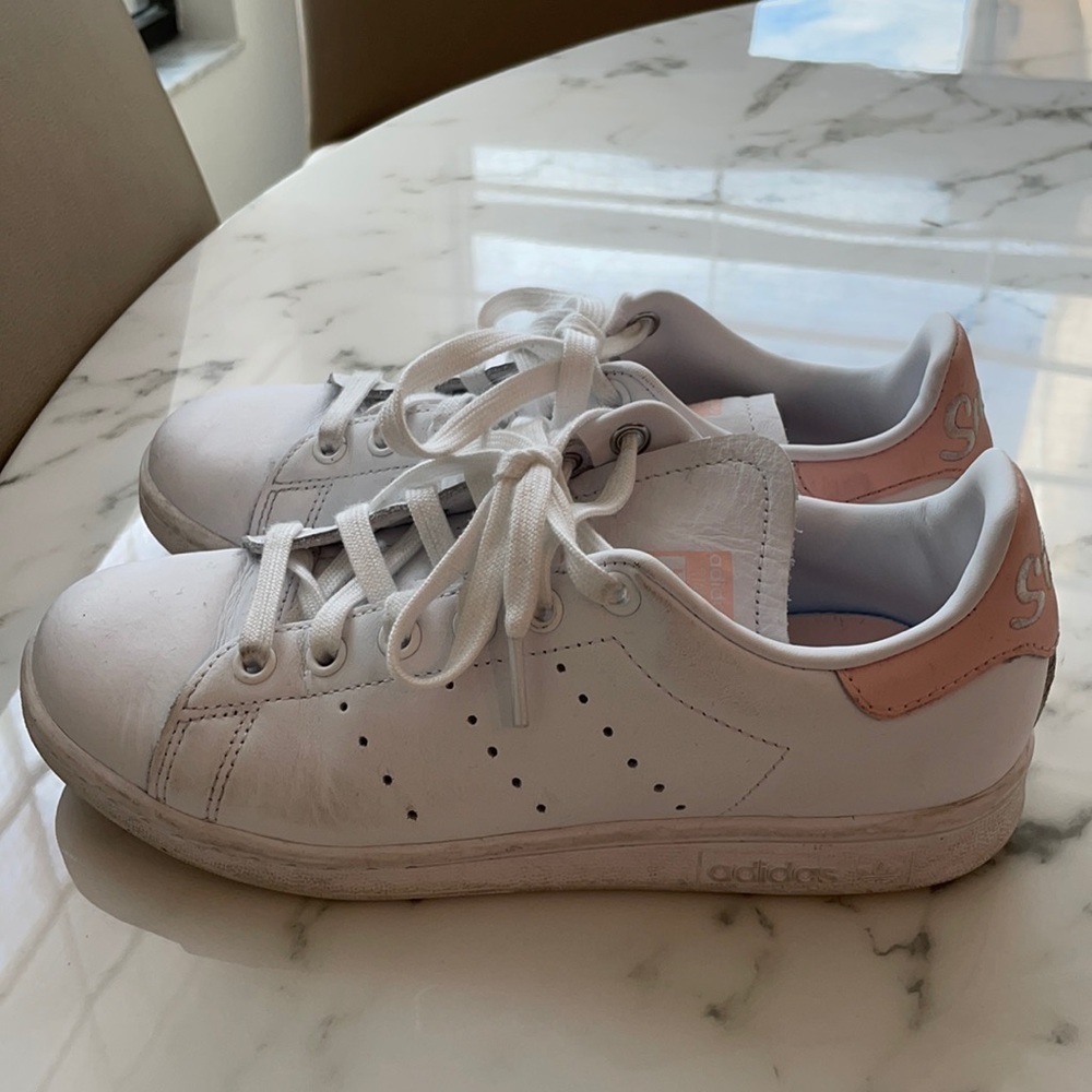 Kids’ Stan Smith Low Top Sneaker-wht/lt. pink sz 6